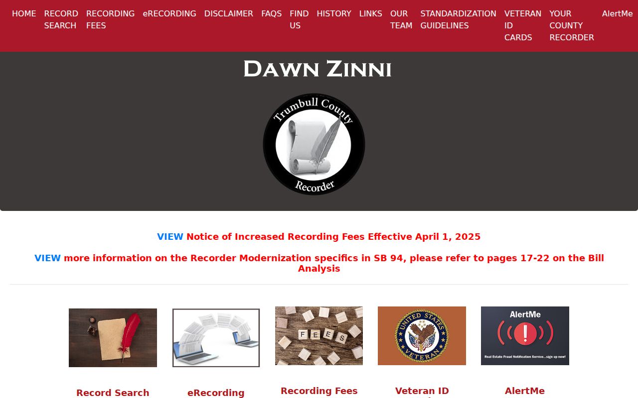 Trumbull County residents directory Recorder PAXWorld index